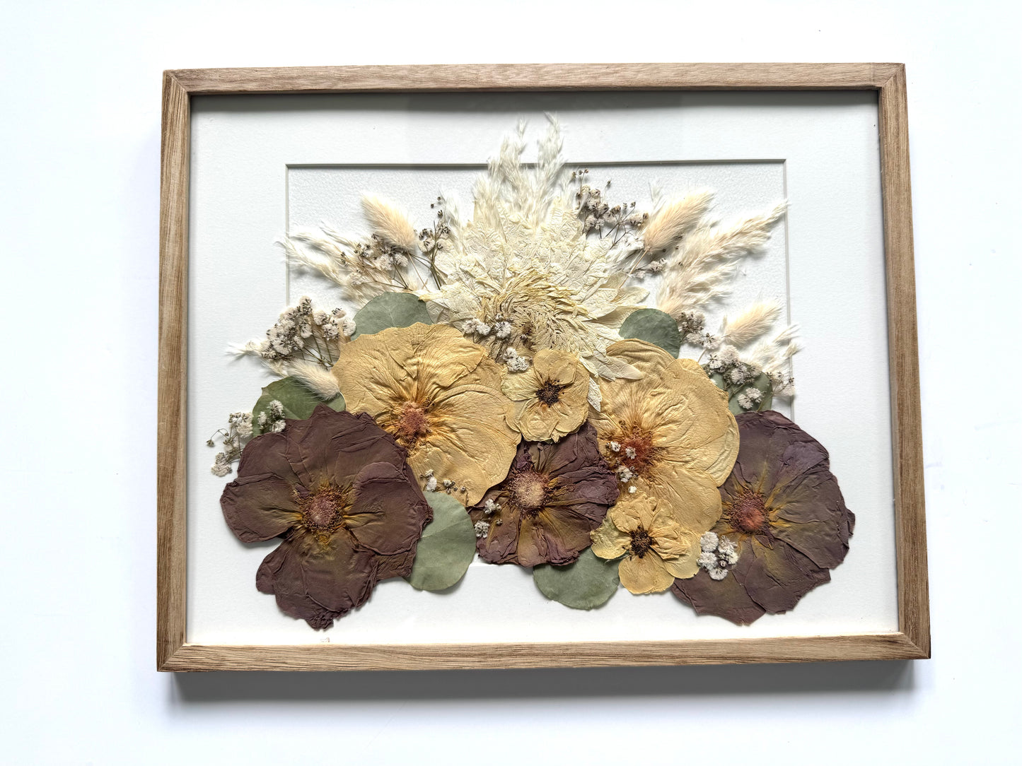Custom Pressed Flowers in Matted Frame