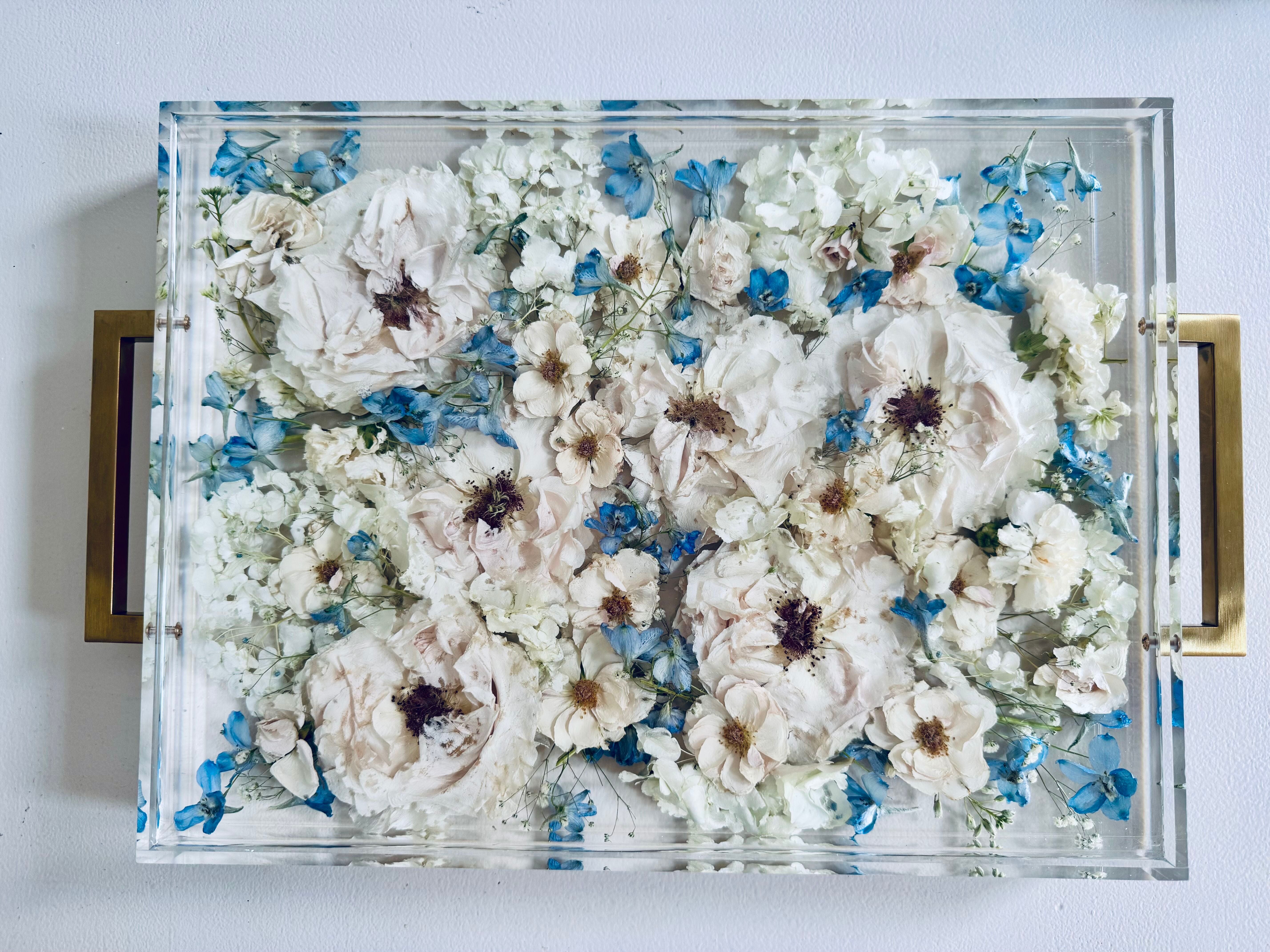 Acrylic Tray With Resin-Blessed And Pressed
