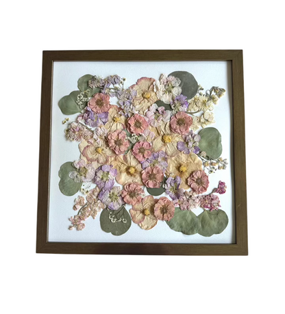 Custom Pressed Flowers in Matted Frame