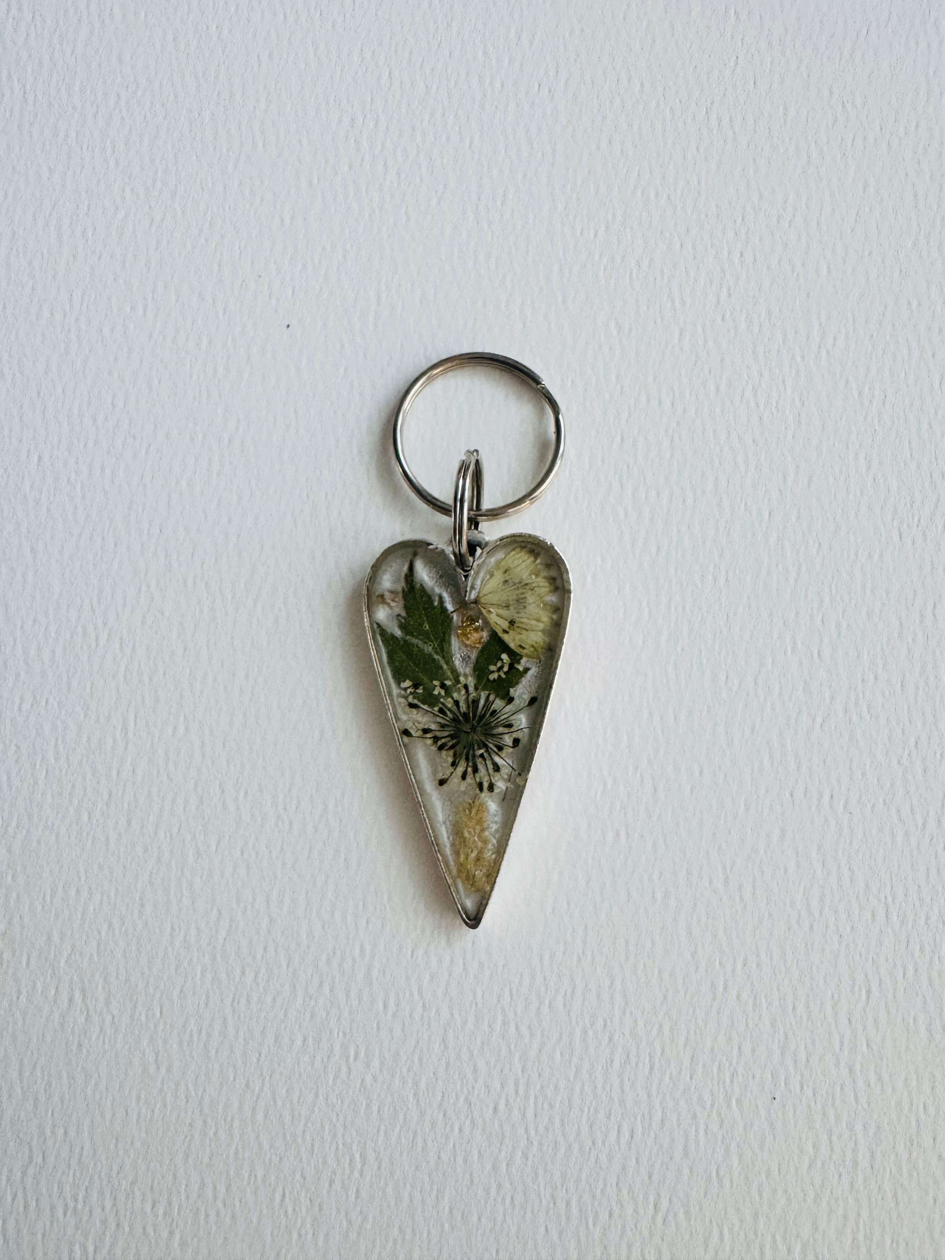 Blooming Heart Keychain-Blessed And Pressed