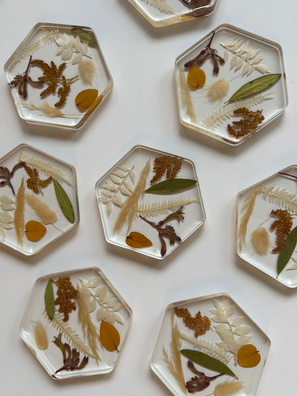 Floral Coasters (Set of 4)-Blessed And Pressed