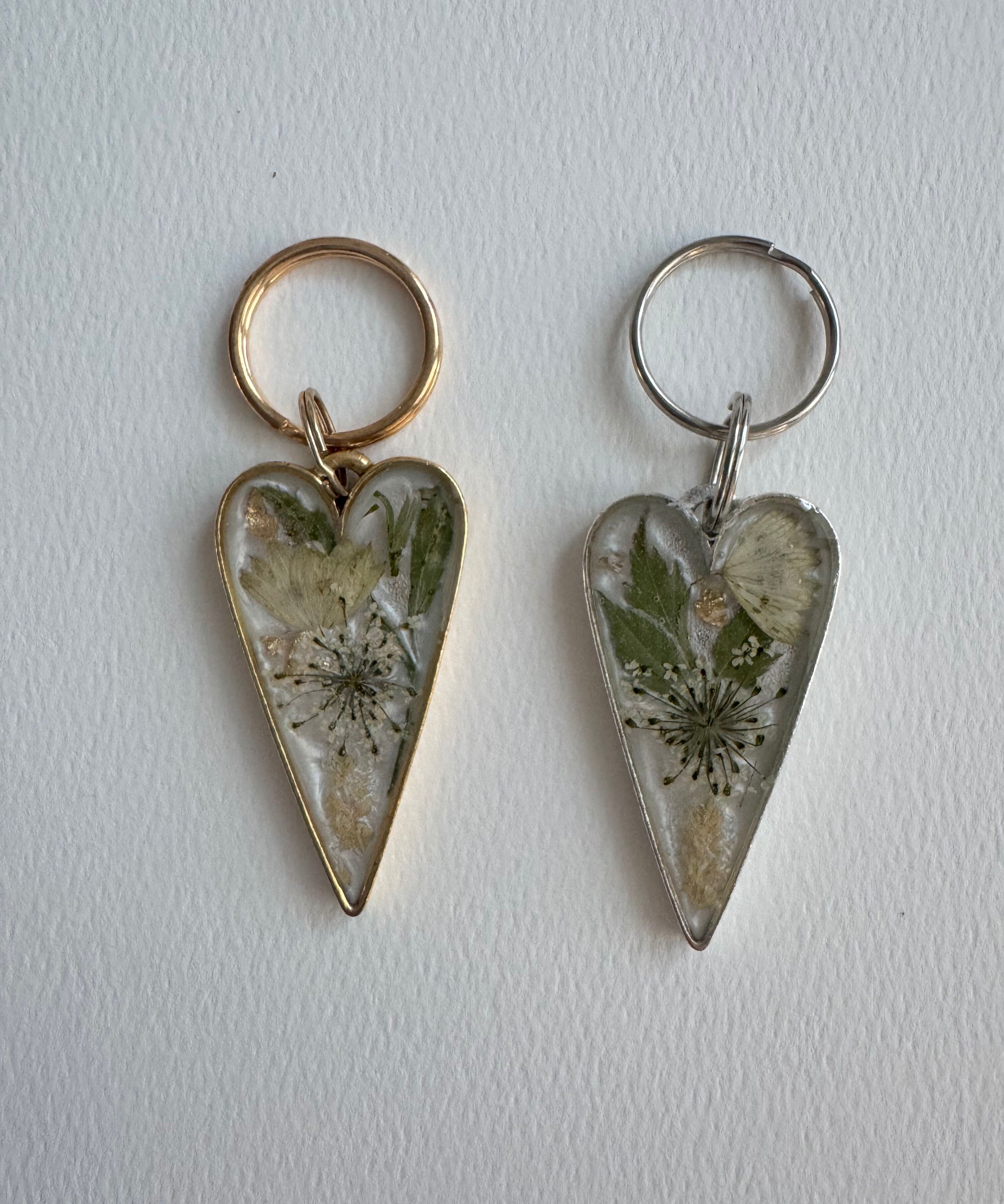 Blooming Heart Keychain-Blessed And Pressed