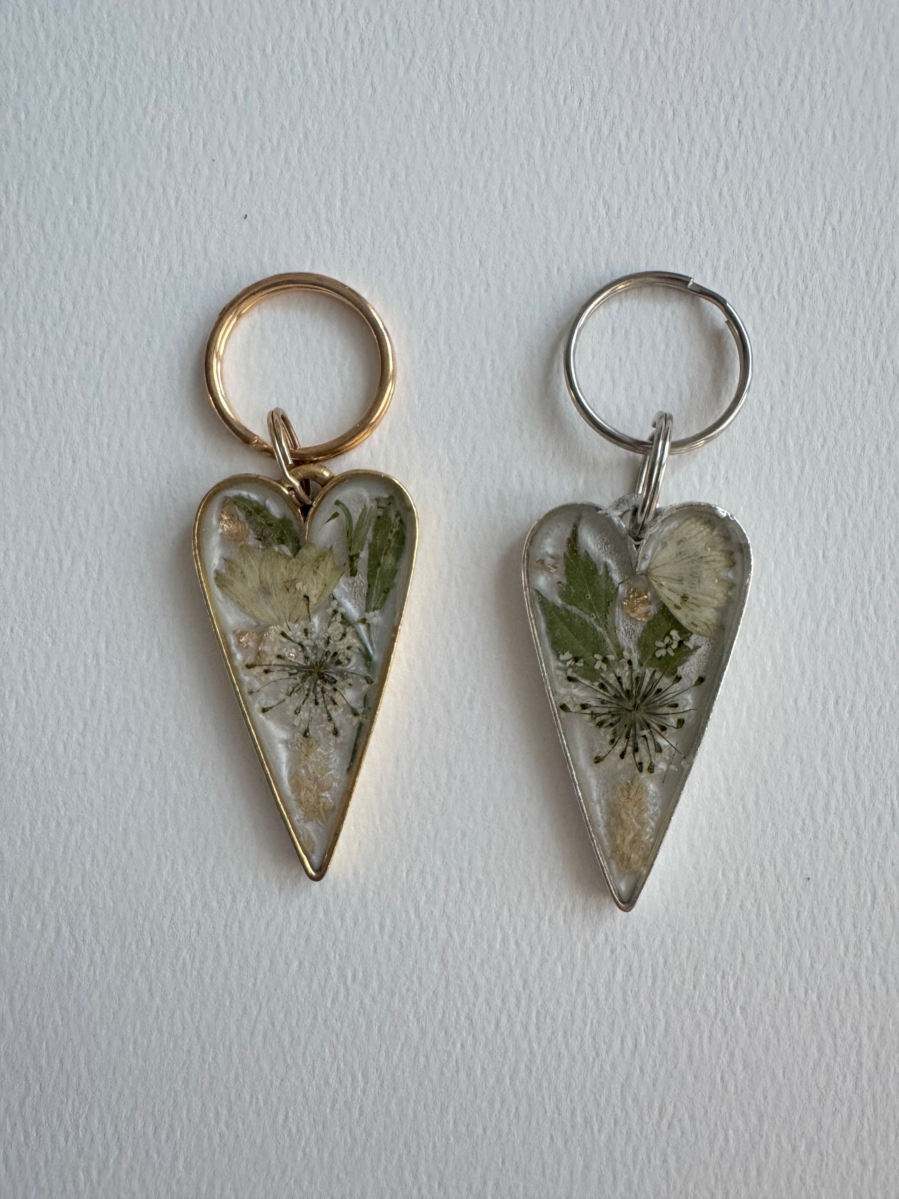 Blooming Heart Keychain-Blessed And Pressed