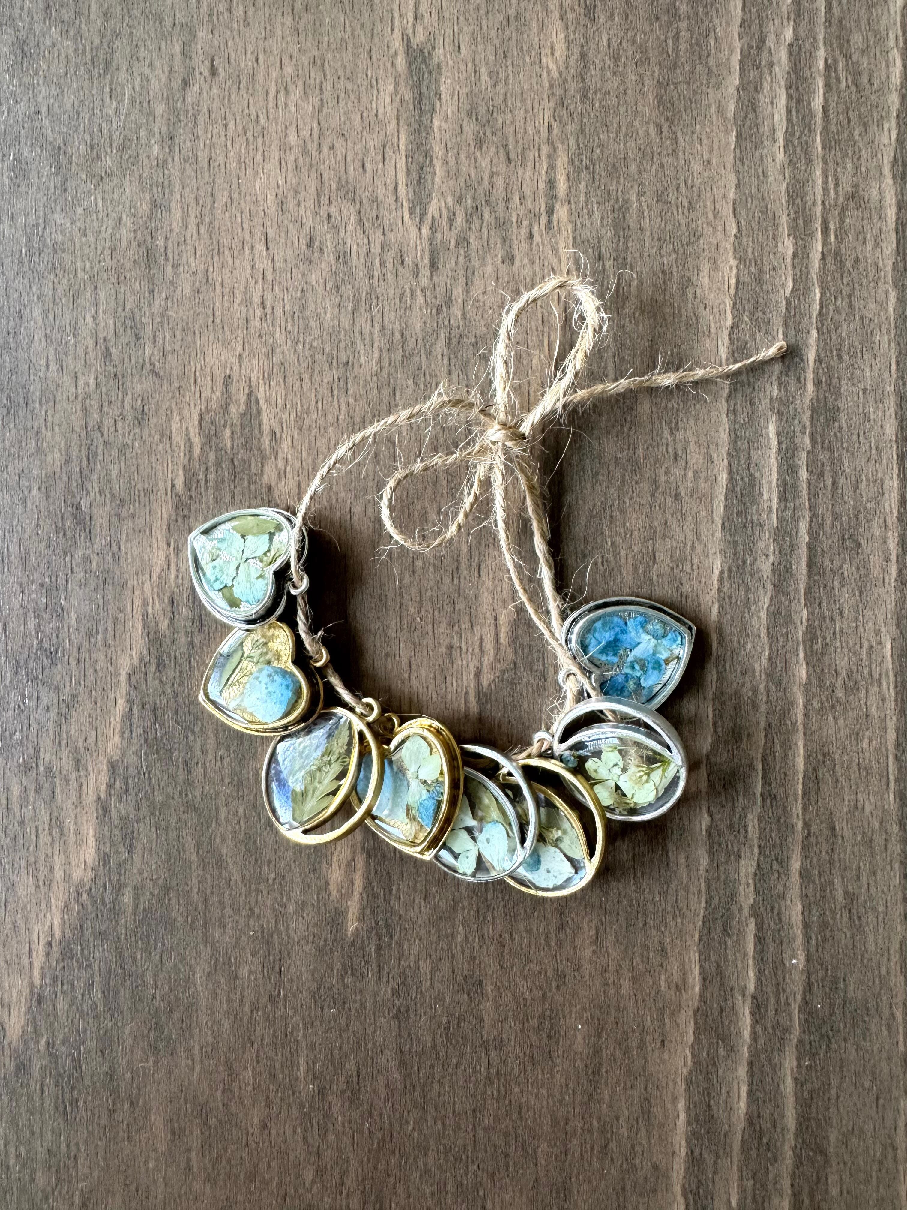 Floral Keepsake Charms-Blessed And Pressed